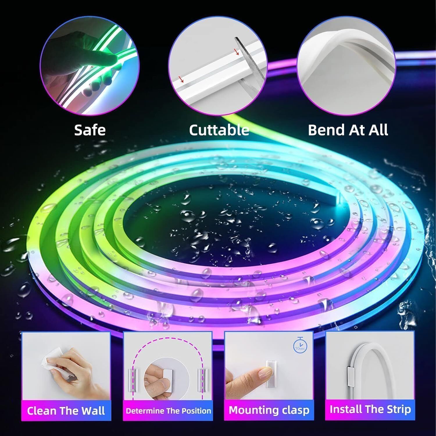 TRUDO Smart RGBIC Neon Strip 5 Meter USB LED Lights Light Strip-image-39