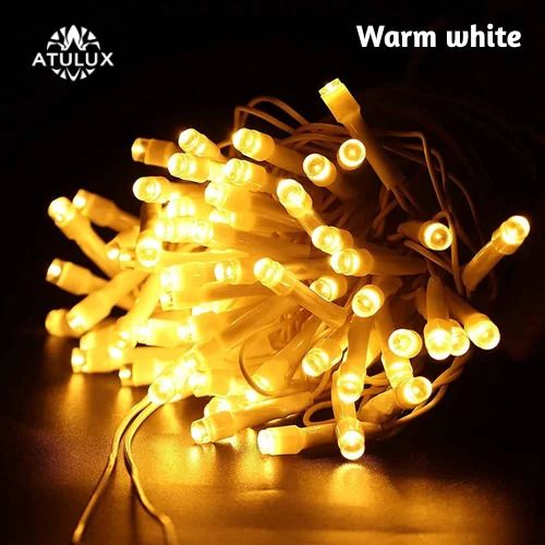 40 LEDs 9.5 m White, Yellow Steady String Rice Lights-image-38