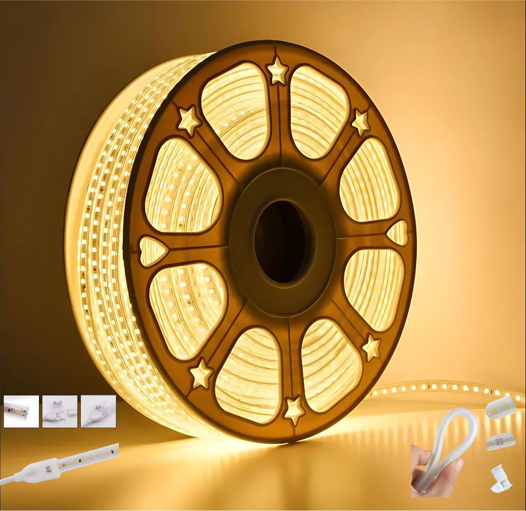 longitude 1200 LEDs 10 m Gold Steady Strip Rice Lights-picture-16