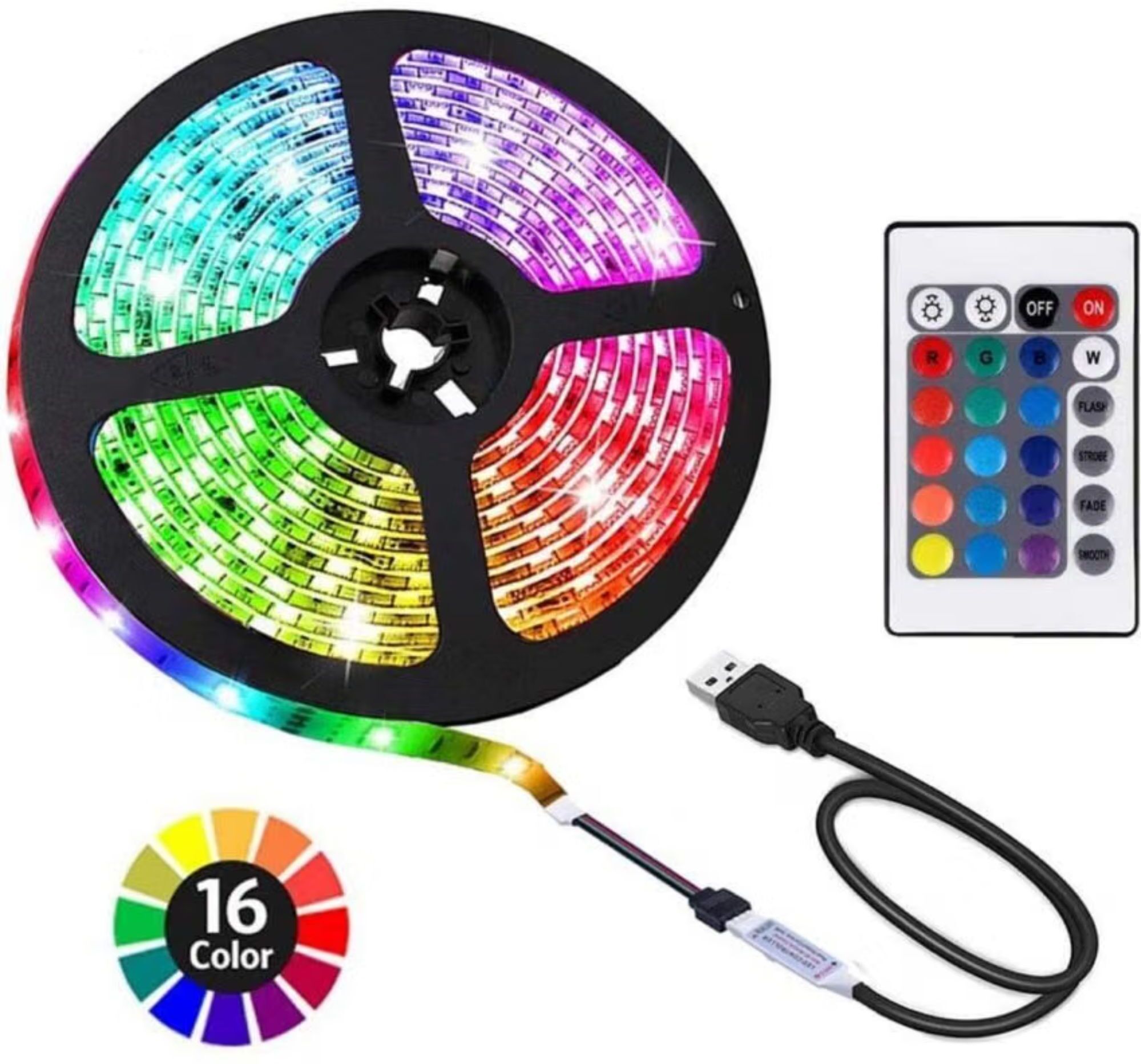 4 LEDs 3 m Multicolor Color Changing Strip Rice Lights-image-8