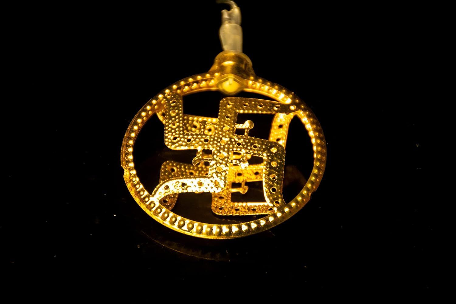 10 LEDs 3 m Gold Color Changing Swastik Rice Lights-image-11