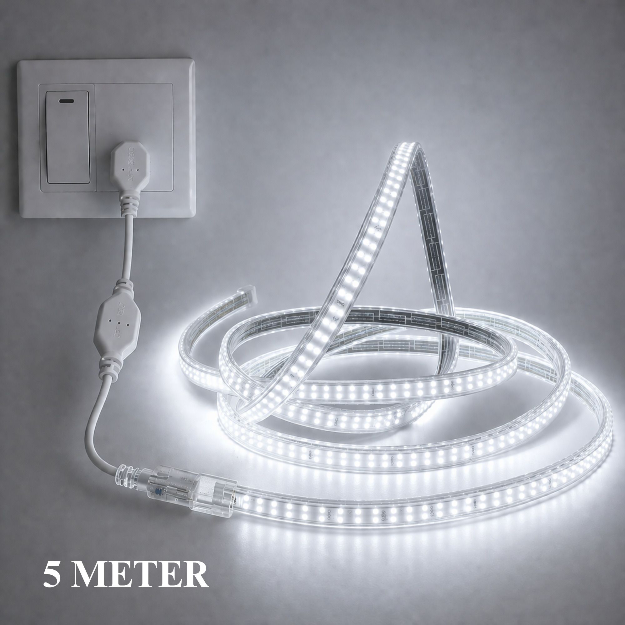 600 LEDs 5 m White Steady Strip Rice Lights-image-24