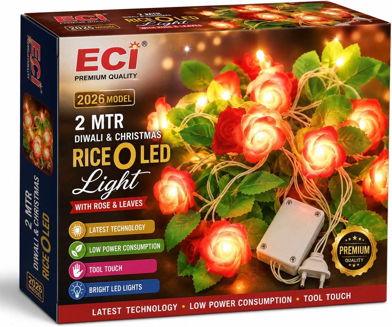 eci 20 LEDs 2 m Green, Red Flickering Flower Rice Lights-picture-17
