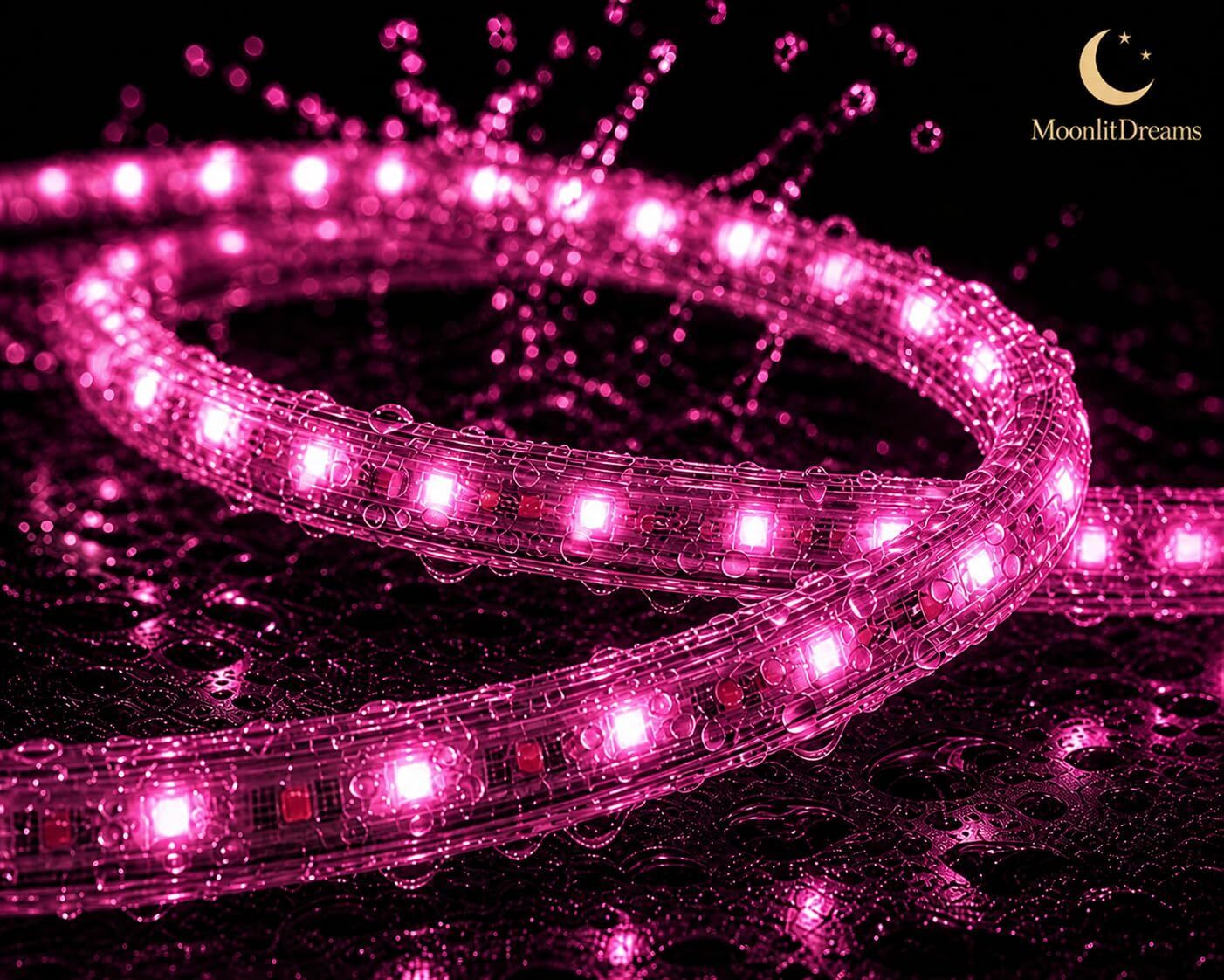 600 LEDs 5 m Pink Steady Strip Rice Lights-image-24