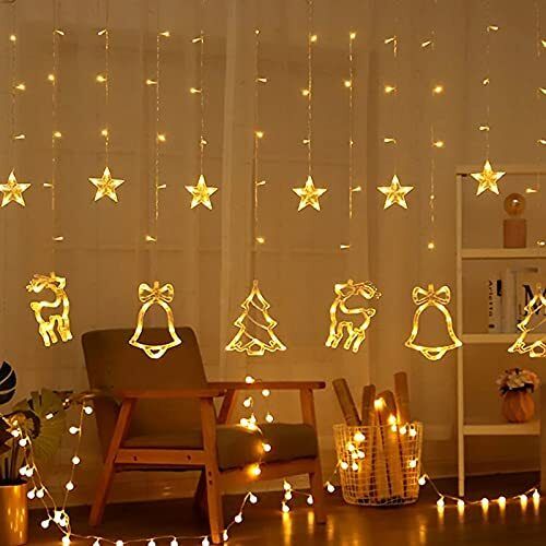 138 LEDs 3 m Yellow Color Changing, Flickering, Steady Bell Rice Lights-image-41