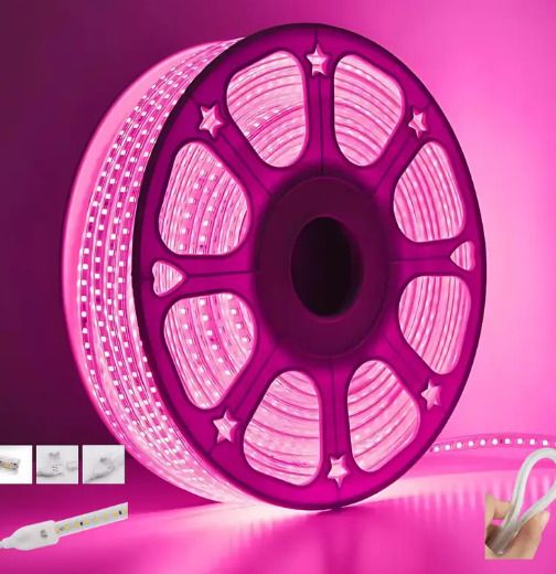 6500 LEDs 50 m Pink Steady Strip Rice Lights-image-45