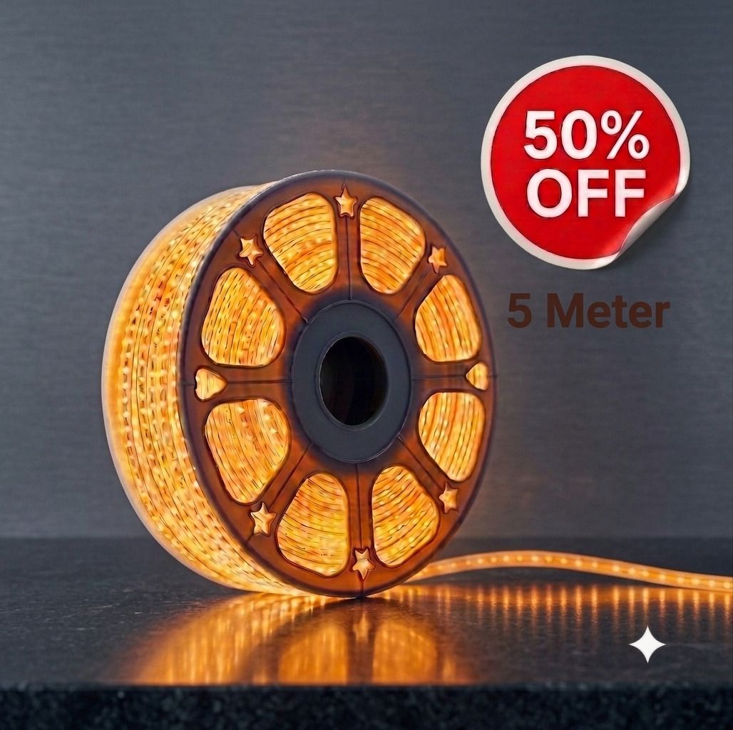 aurix 360 LEDs 5 m Yellow Steady Strip Rice Lights-picture-31