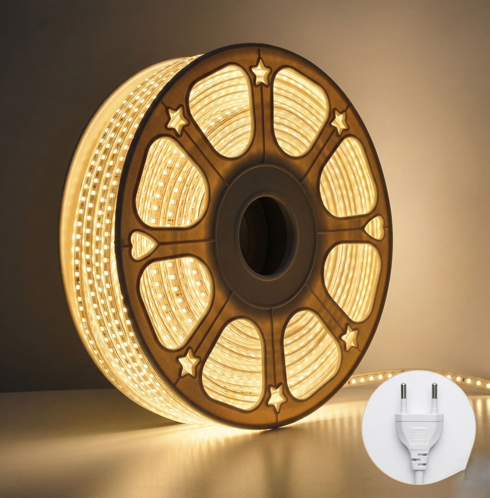 1200 LEDs 10 m Yellow Steady Strip Rice Lights-image-39