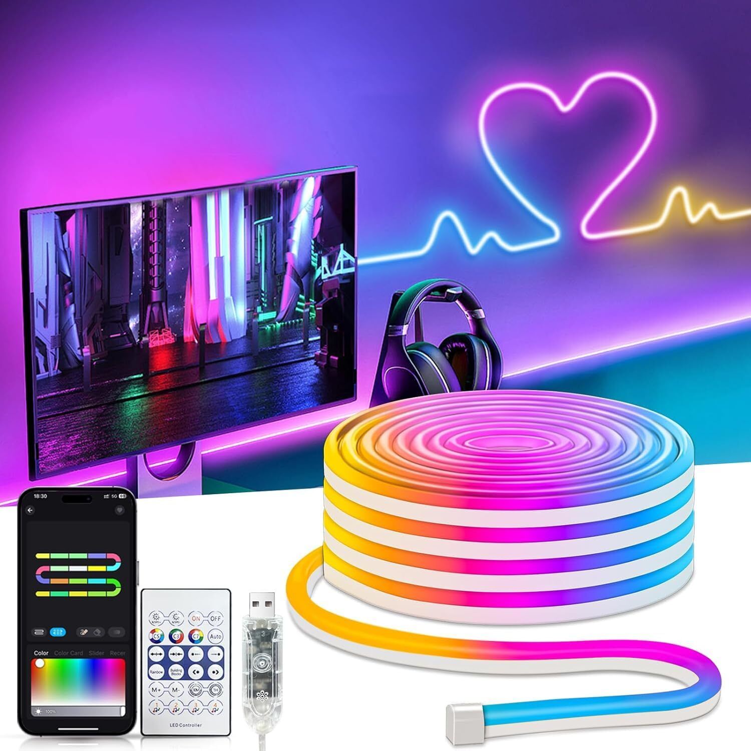 ASTOUND Smart RGB LED Neon Strip Lights 5M with Timer Function Light Strip-picture-26