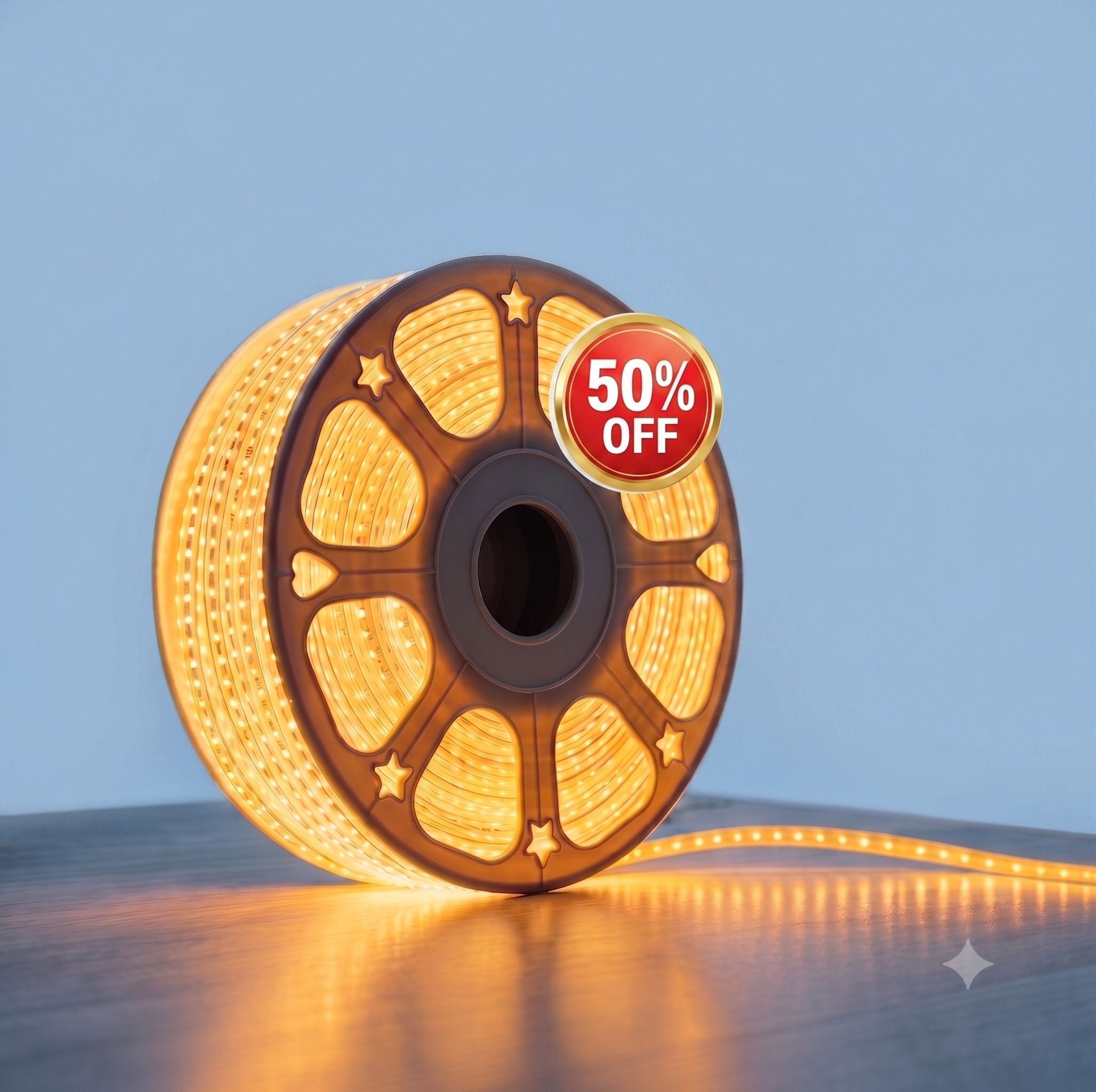aurix 360 LEDs 5 m Yellow Steady Strip Rice Lights-picture-31