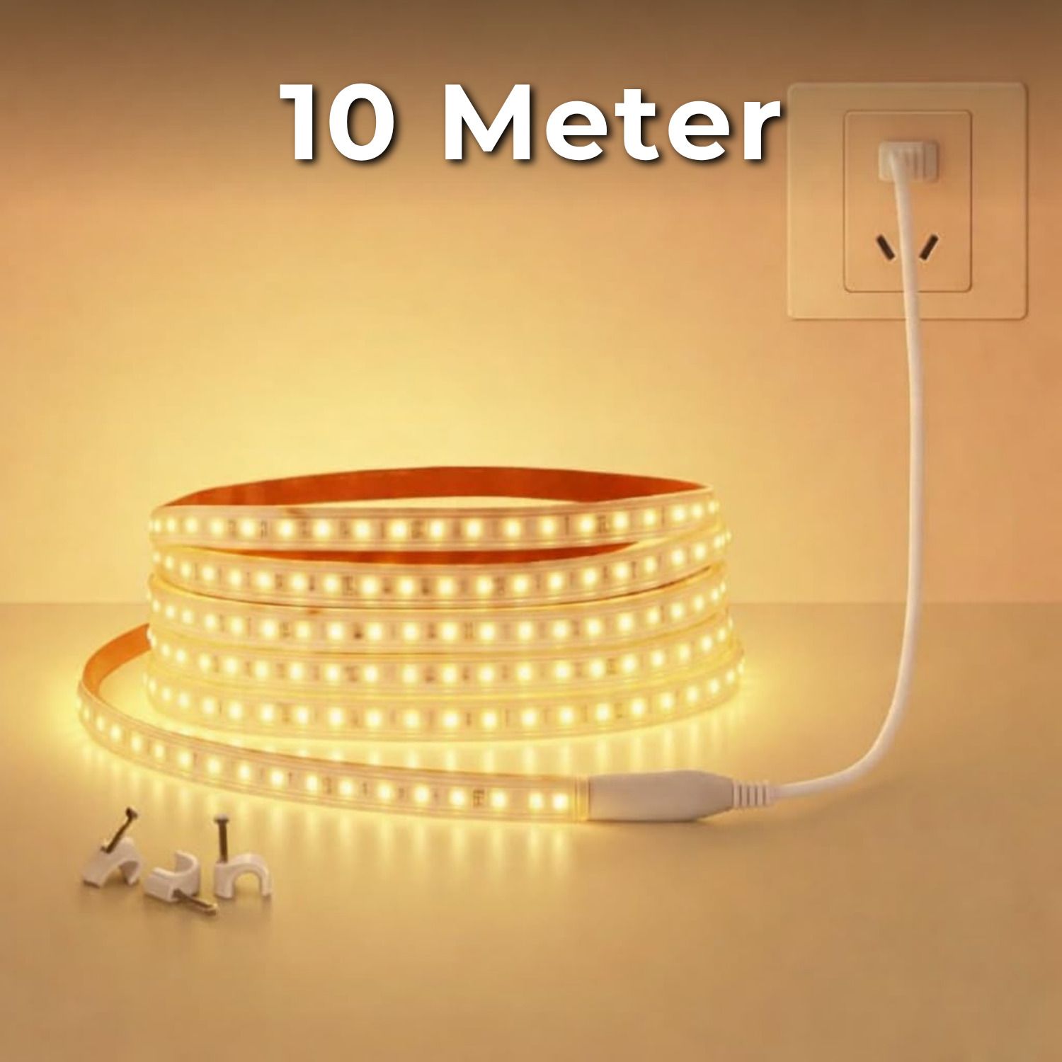 1200 LEDs 10 m Yellow Steady Strip Rice Lights-image-36
