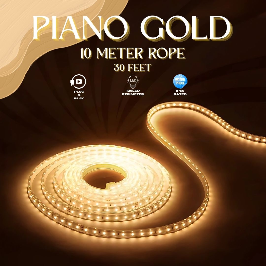 piano 1200 LEDs 10 m Yellow Steady Strip Rice Lights-picture-16
