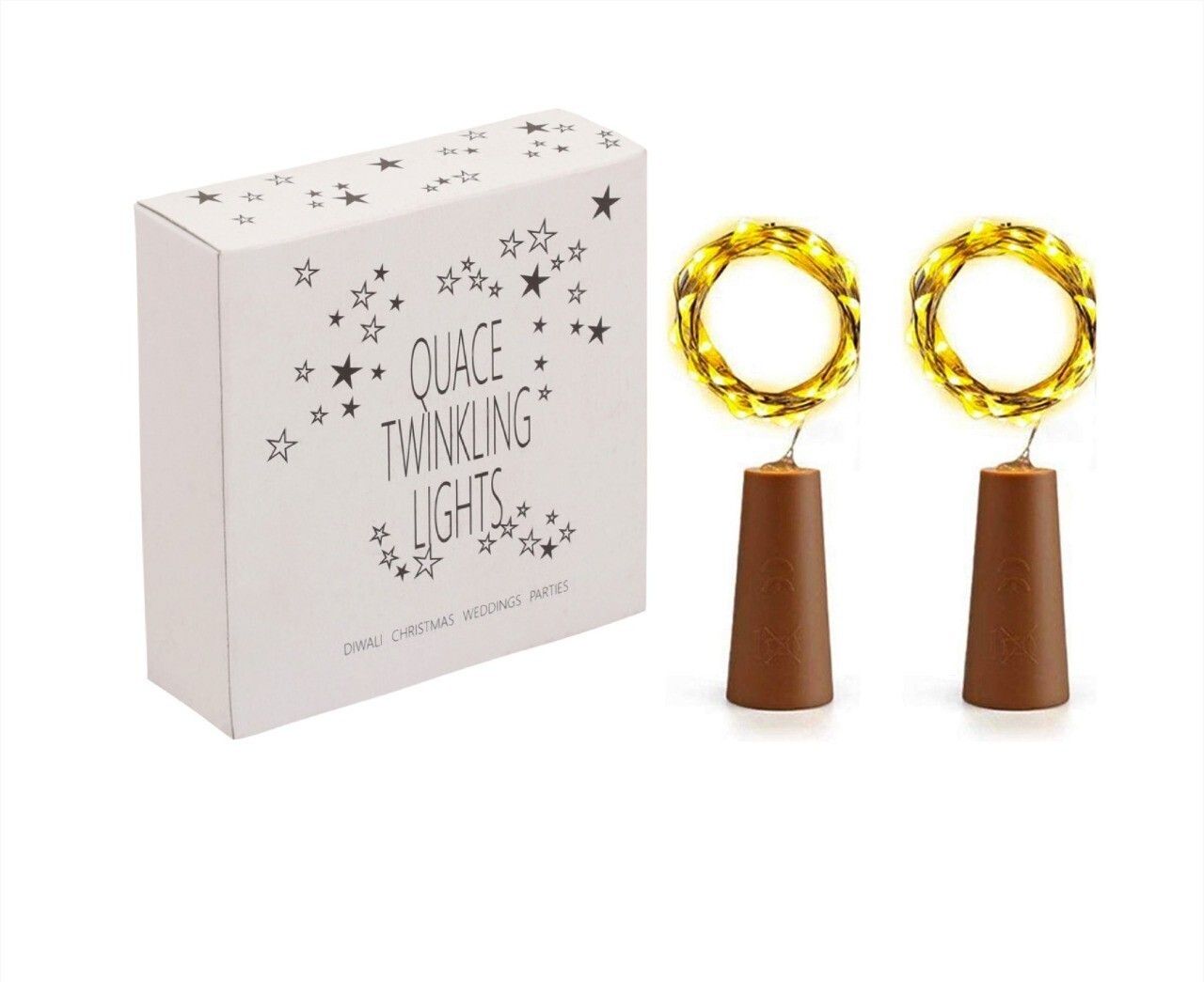 20 LEDs 1.98 m Yellow Steady Bottle Rice Lights