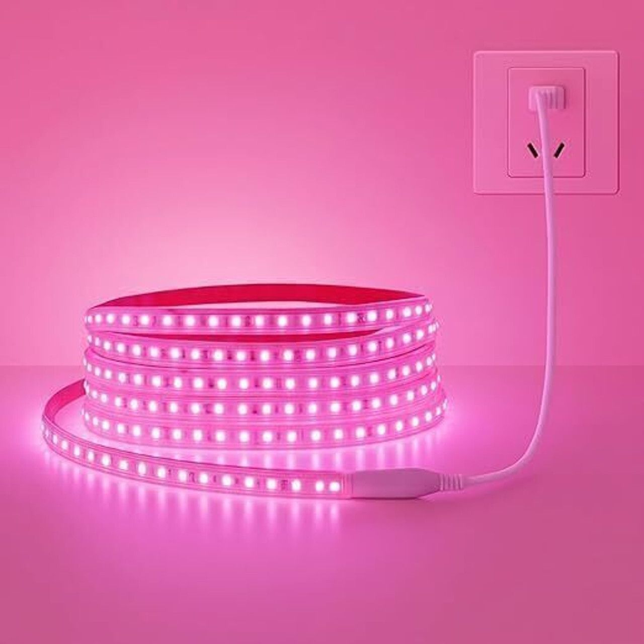 mprow 600 LEDs 5 m Pink Steady String Rice Lights-picture-11