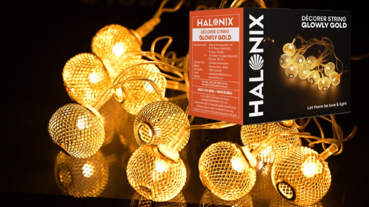 halonix 15 LEDs 4.6 m Yellow Steady Disco Rice Lights-picture-25