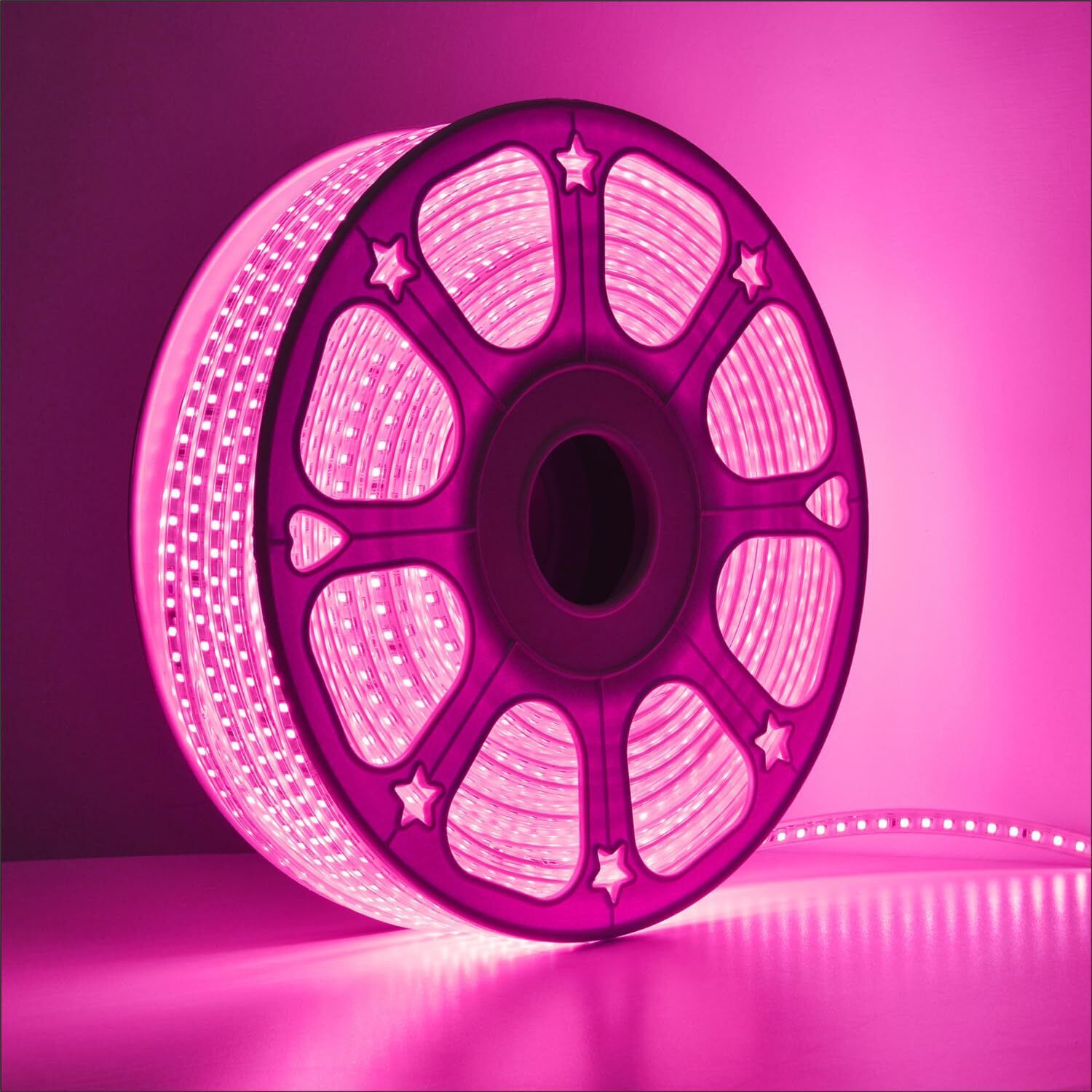 mprow 600 LEDs 3 m Pink Steady String Rice Lights-picture-28