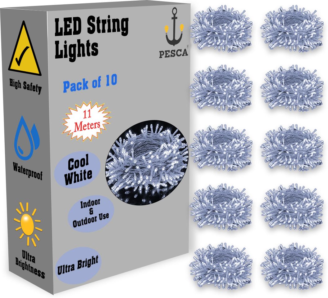 40 LEDs 11 m White Steady String Rice Lights-image-7