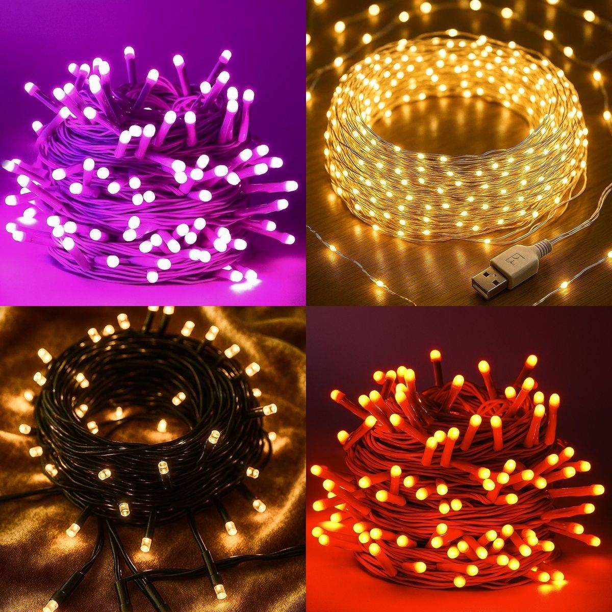 nkxik 35 LEDs 10 m Multicolor Steady Strip Rice Lights-picture-29