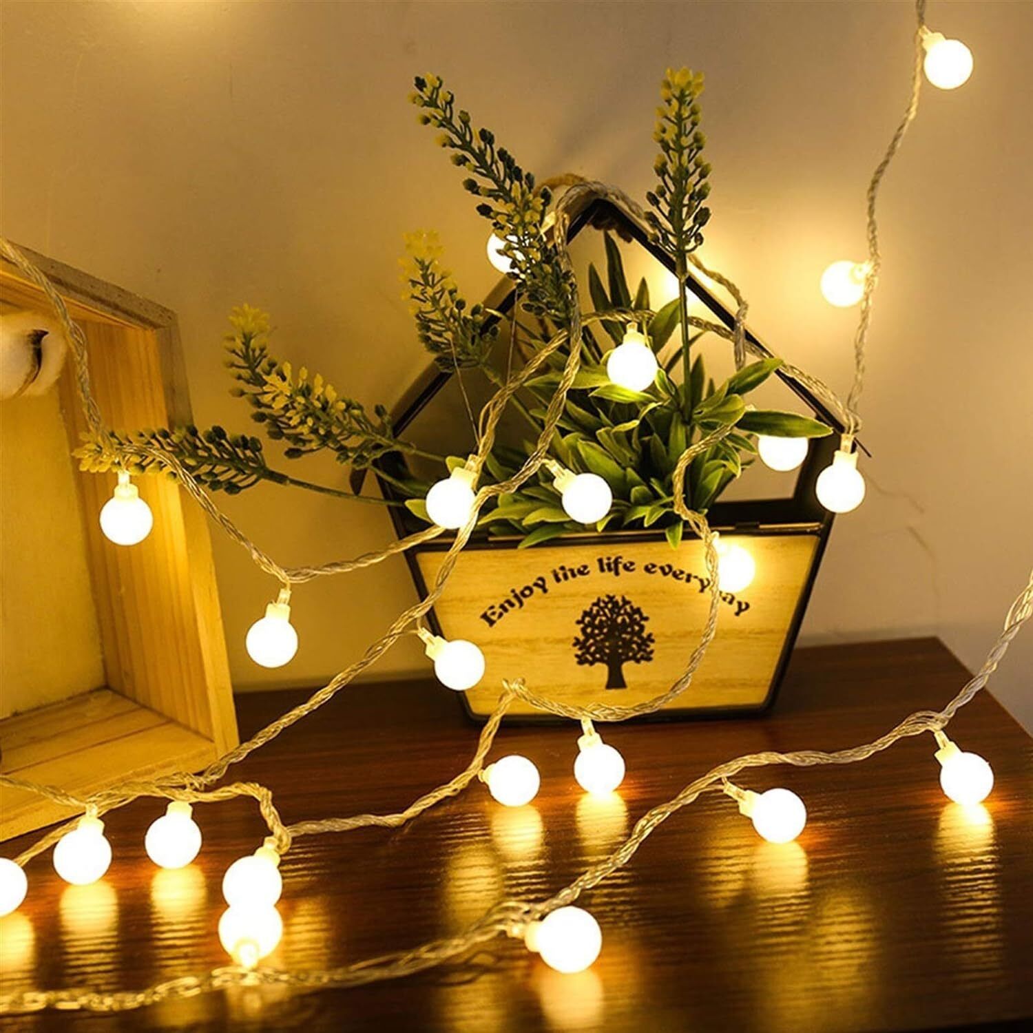 36 LEDs 10 m Yellow Steady Moon Rice Lights-image-18