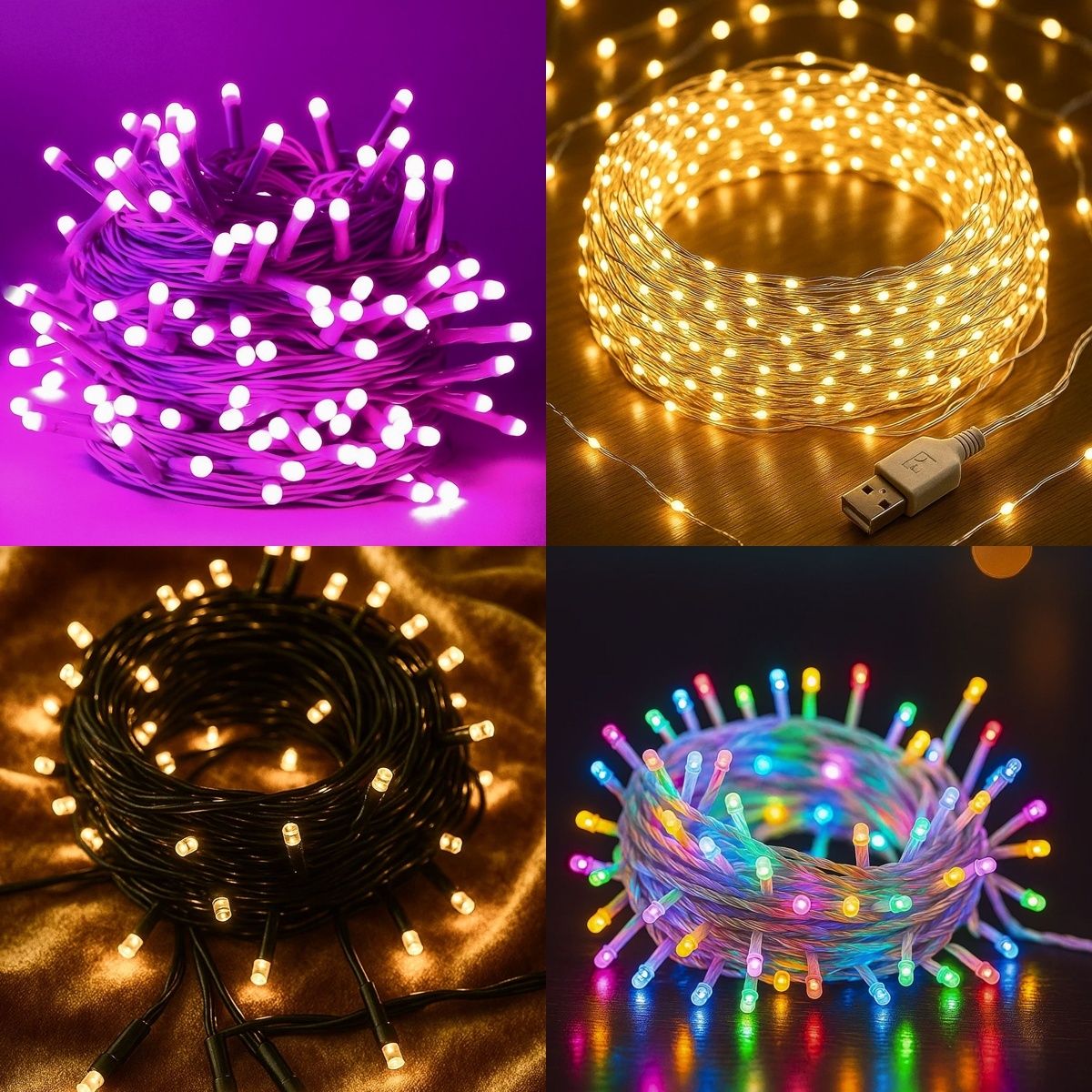 nkxik 35 LEDs 10 m Multicolor Steady Strip Rice Lights-picture-41