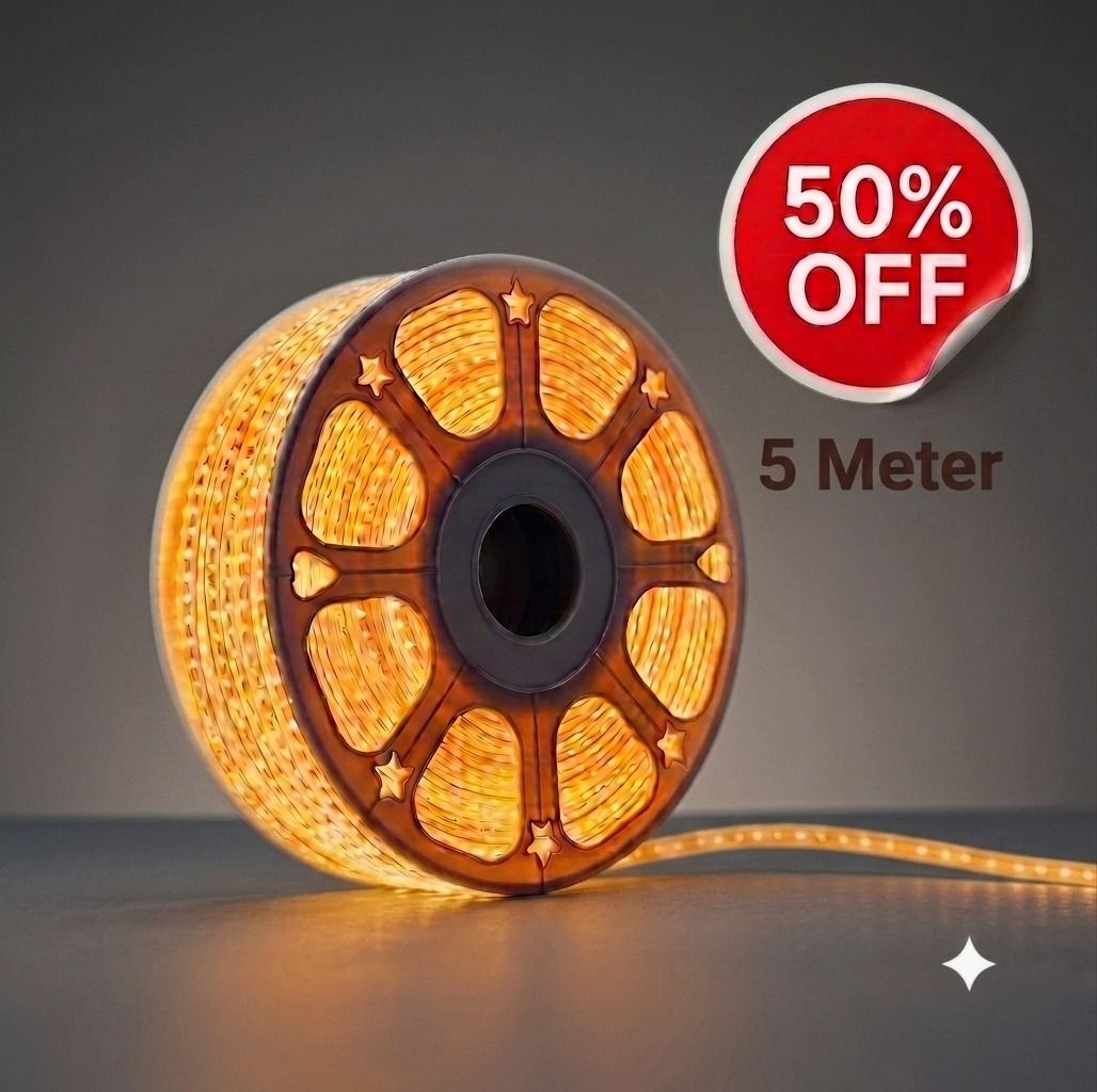 aurix 360 LEDs 5 m Yellow Steady Strip Rice Lights-picture-34