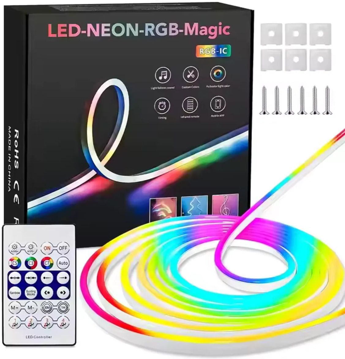 600 LEDs 5 m Multicolor Color Changing, Flickering, Steady String Rice Lights-image-1