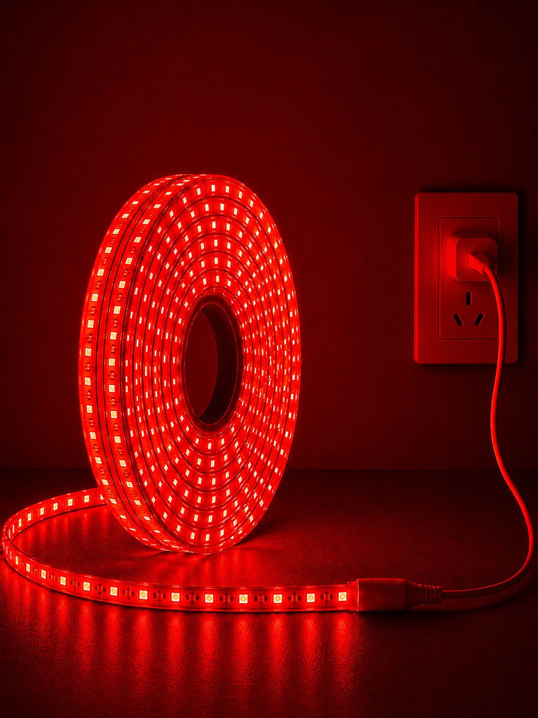 1200 LEDs 20 m Red Steady Strip Rice Lights-image-37