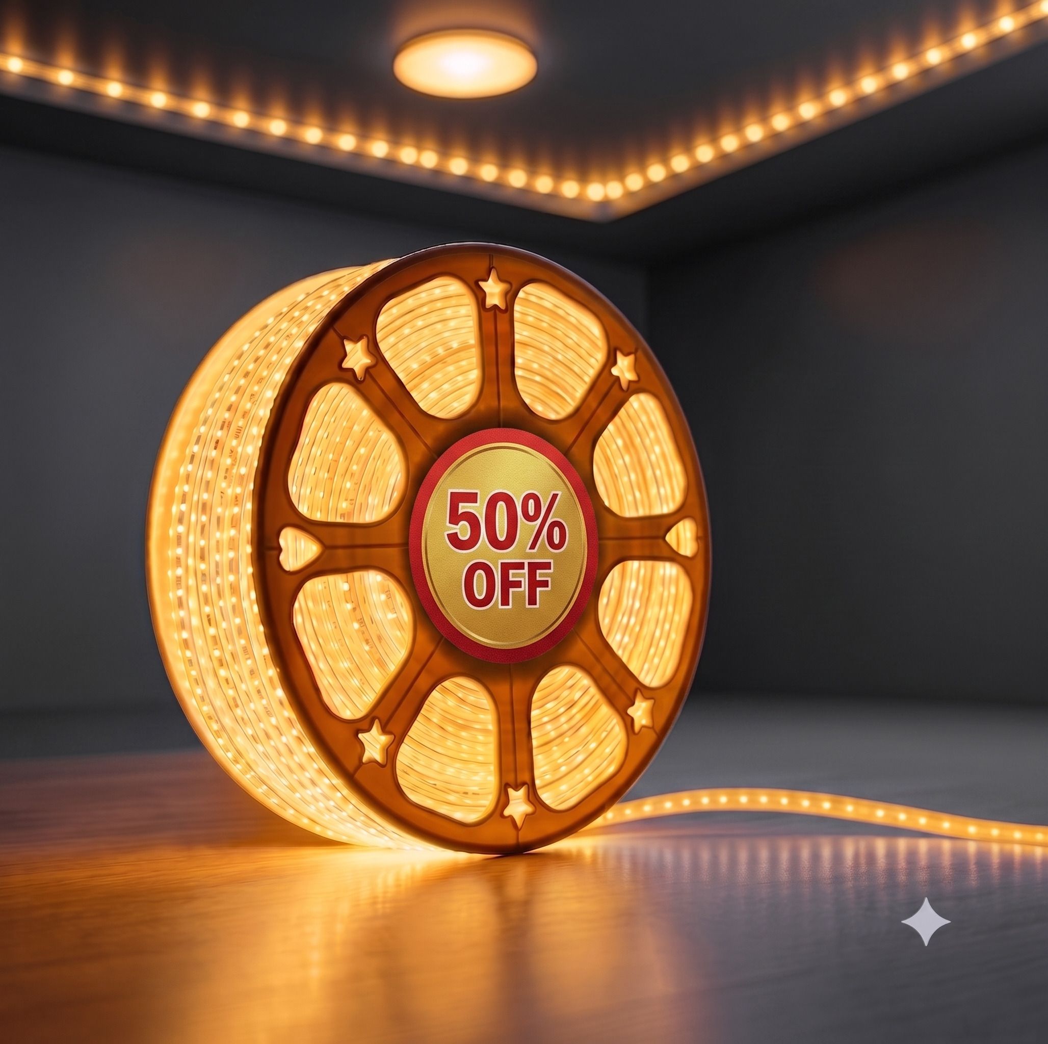 aurix 360 LEDs 5 m Yellow Steady Strip Rice Lights-picture-43