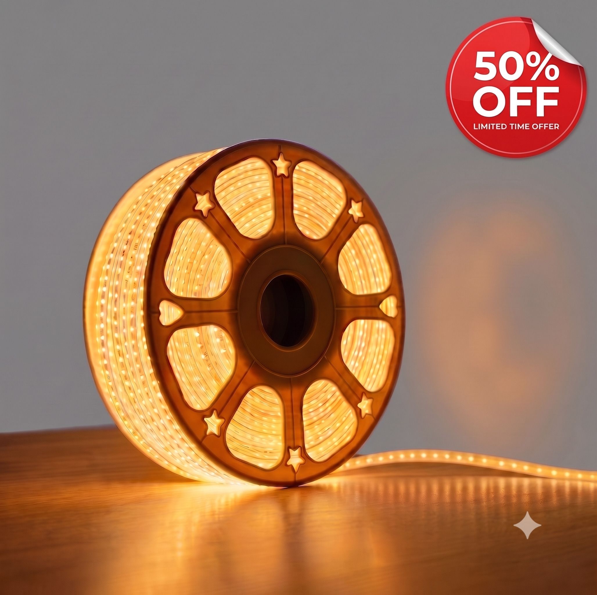aurix 360 LEDs 5 m Yellow Steady Strip Rice Lights-picture-32