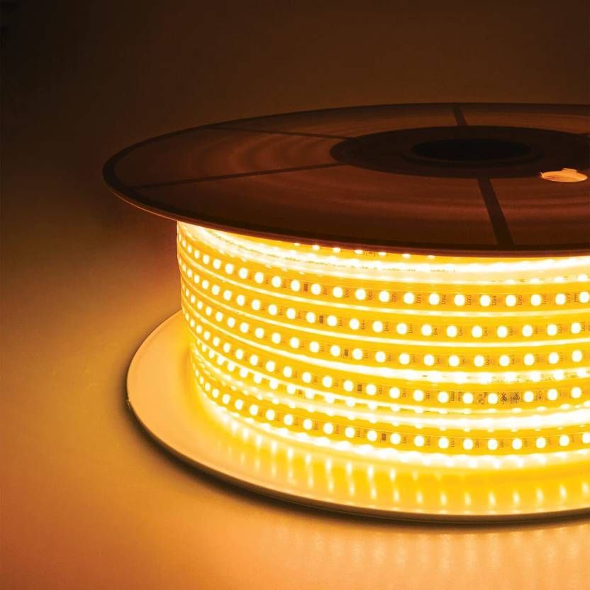 33 foot 10m rope light waterproof high brightness for indoor/outdoor use 1200 LEDs 10 m Yellow Steady Strip Rice Lights-picture-15