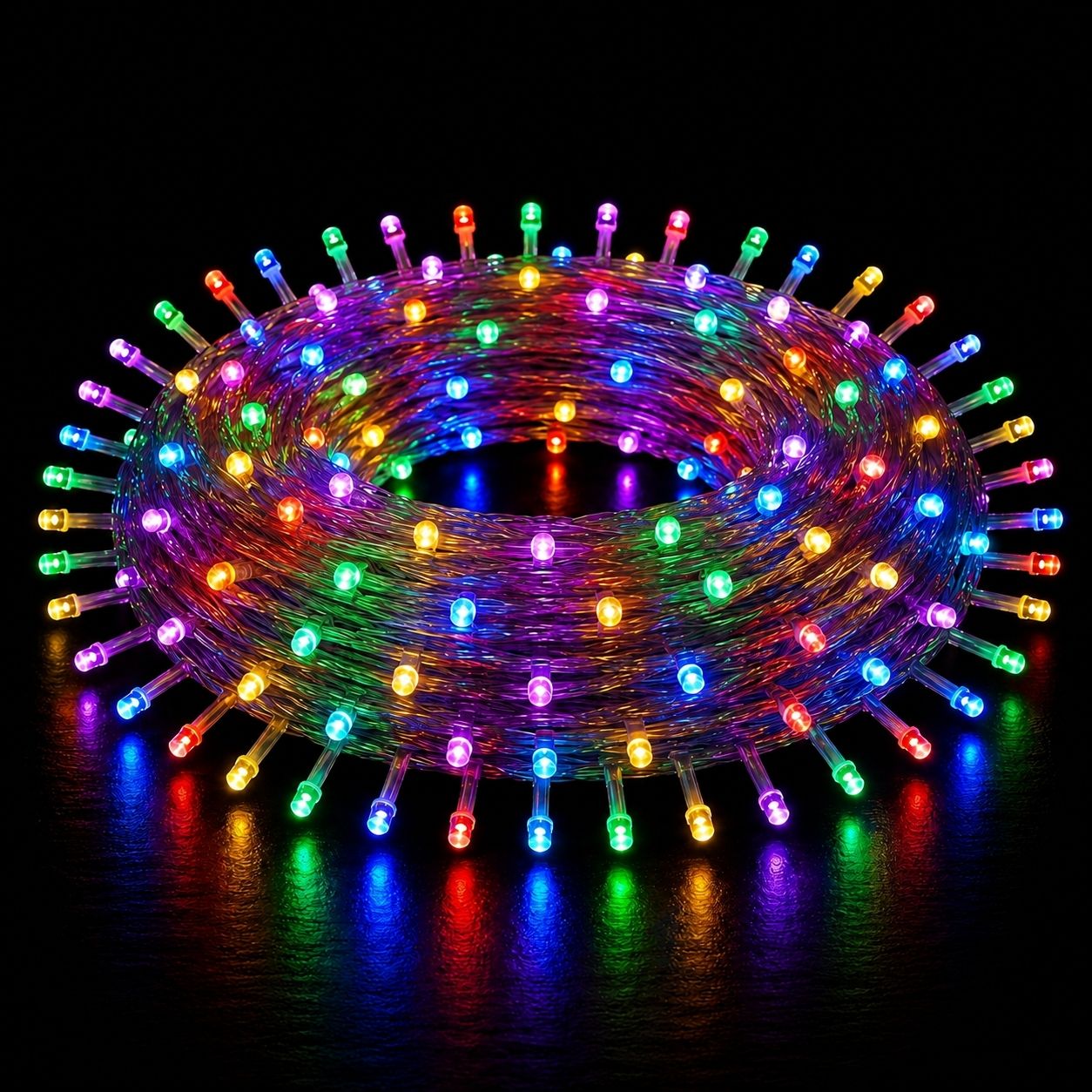 72 LEDs 24 m Multicolor Flickering, Color Changing Ball Rice Lights-image-21