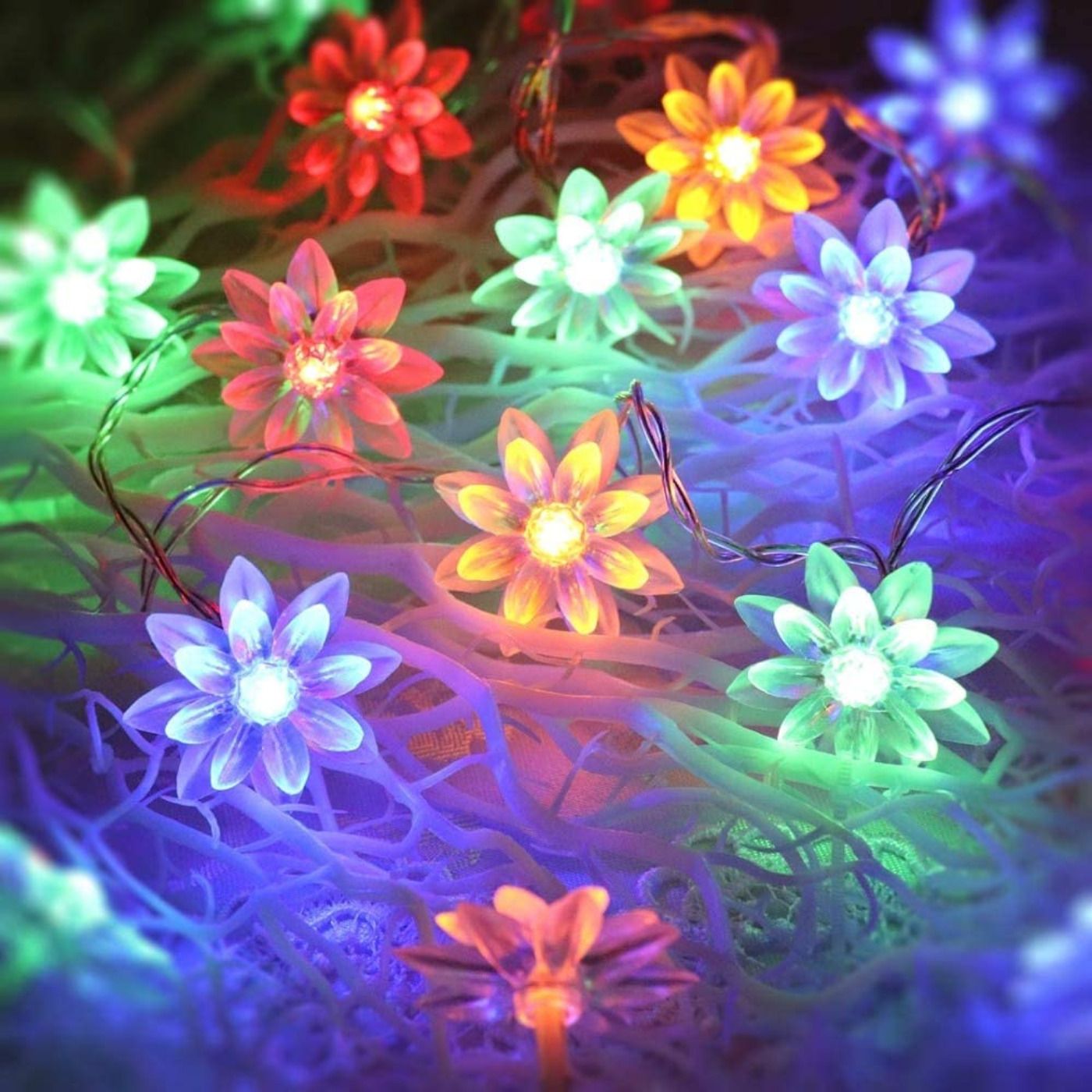 xenith 14 LEDs 3.5 m Multicolor Steady Leaf Rice Lights-picture-39