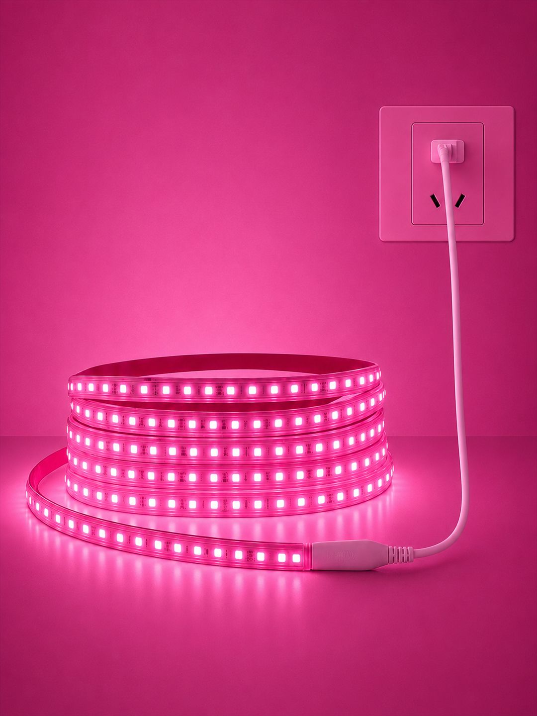 600 LEDs 10 m Pink Steady Strip Rice Lights-image-27
