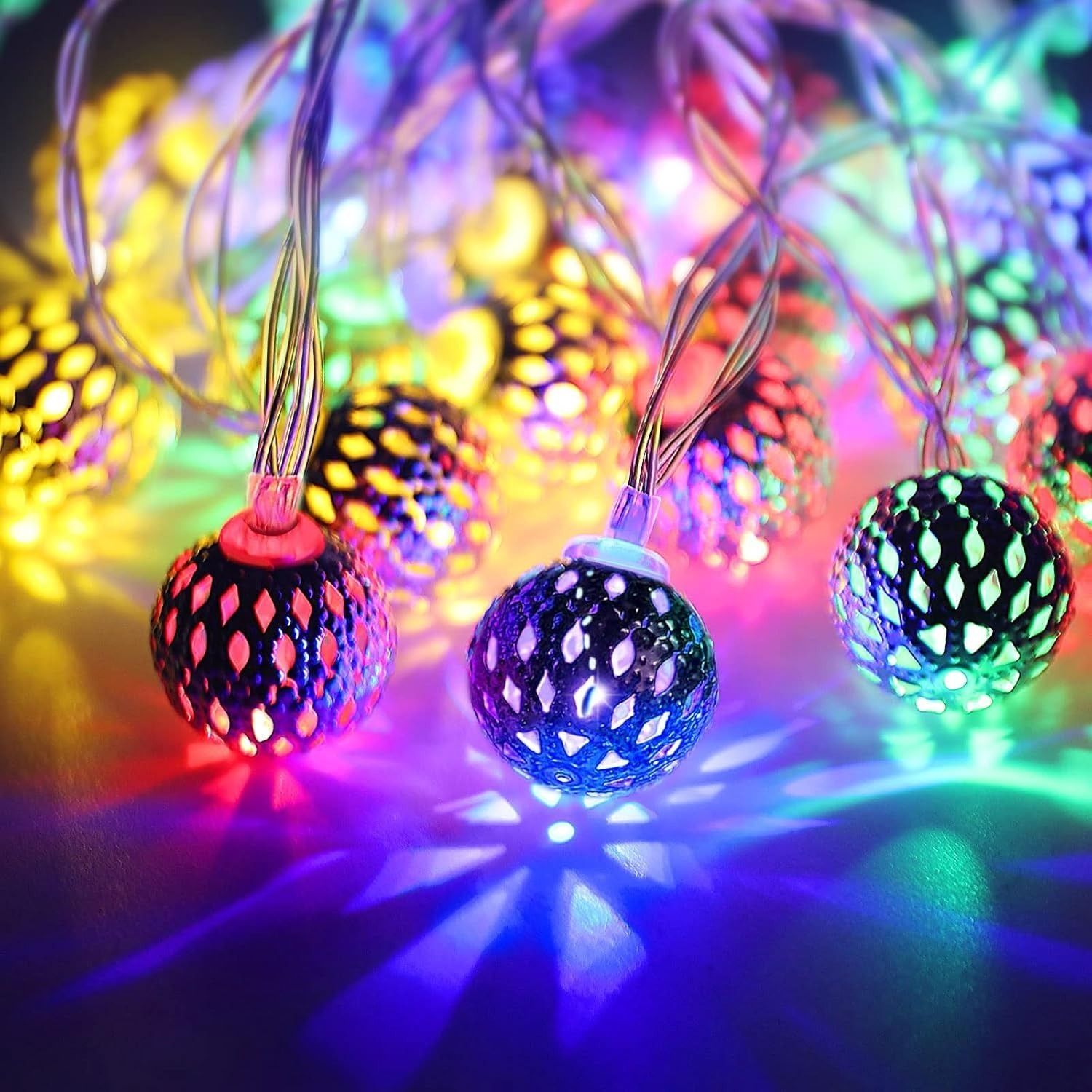 14 LEDs 4 m Multicolor Steady String Rice Lights-image-21