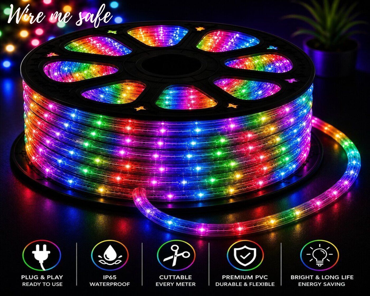 1200 LEDs 5 m Multicolor Steady Strip Rice Lights-image-21