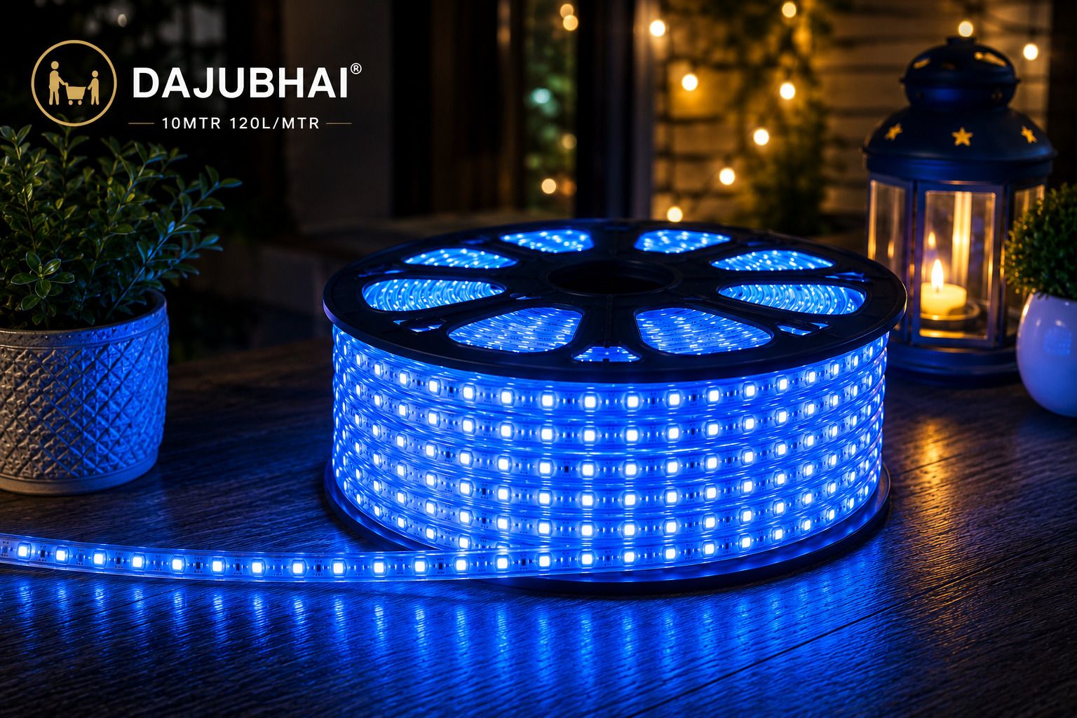 1200 LEDs 10 m Blue Steady Strip Rice Lights-image-41