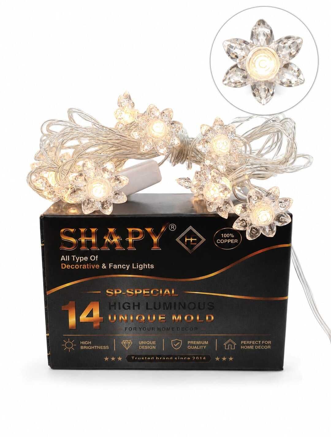 14 LEDs 5 m Transparent Flickering Flower Rice Lights-image-34