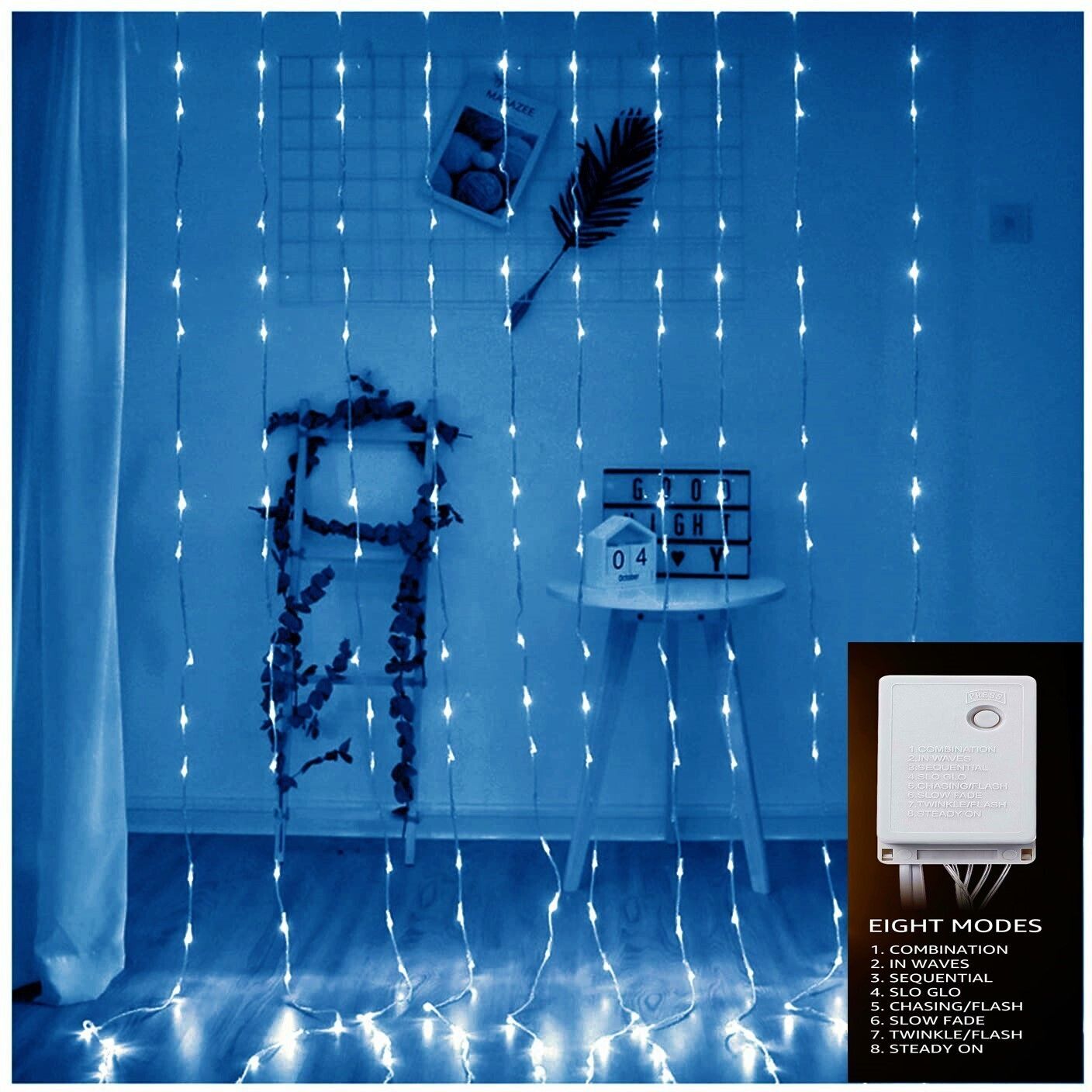 home delight 280 LEDs 3.05 m Blue Flickering String Rice Lights-picture-22