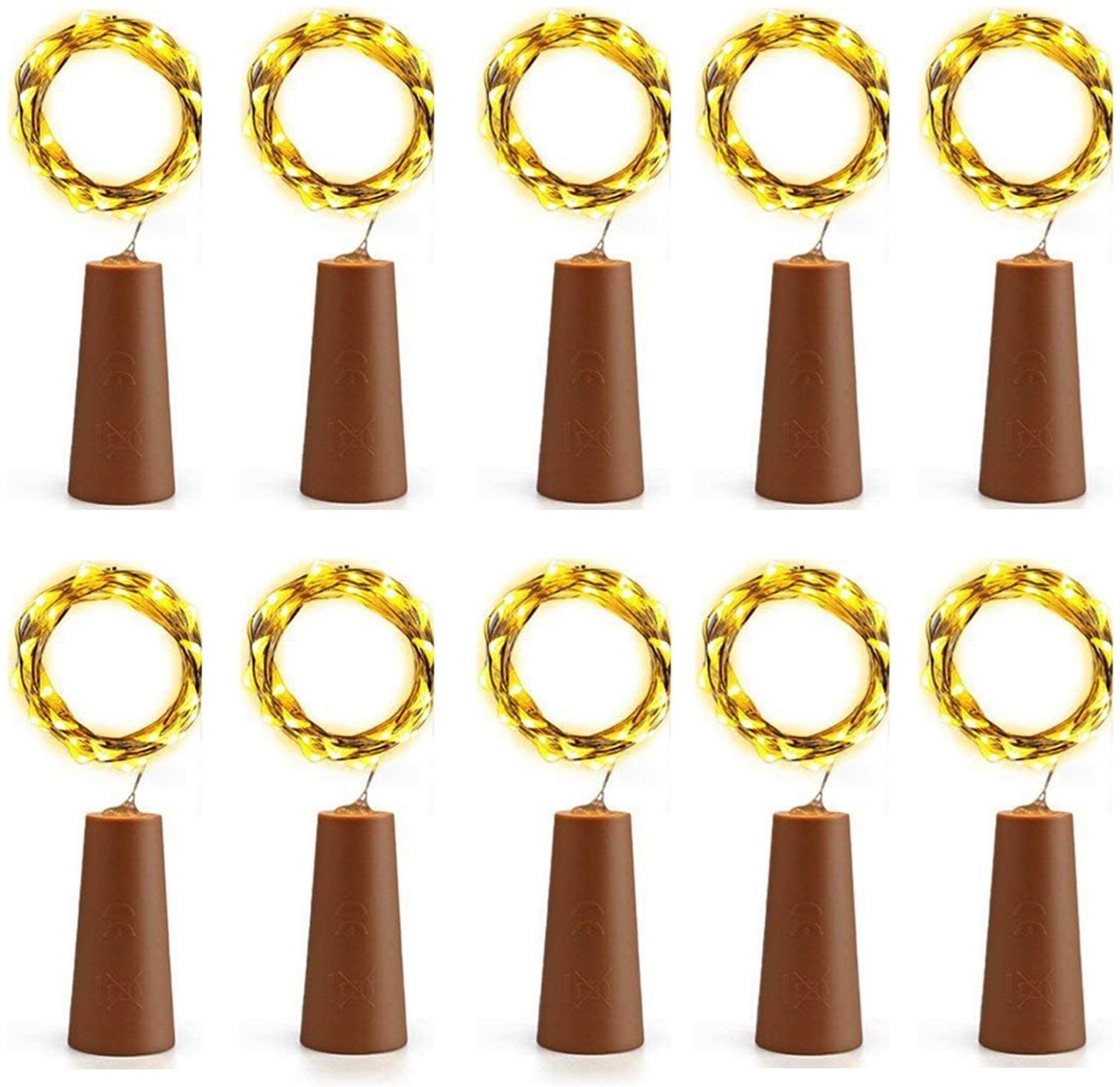 20 LEDs 2.03 m Yellow Steady Bottle Rice Lights-image-20