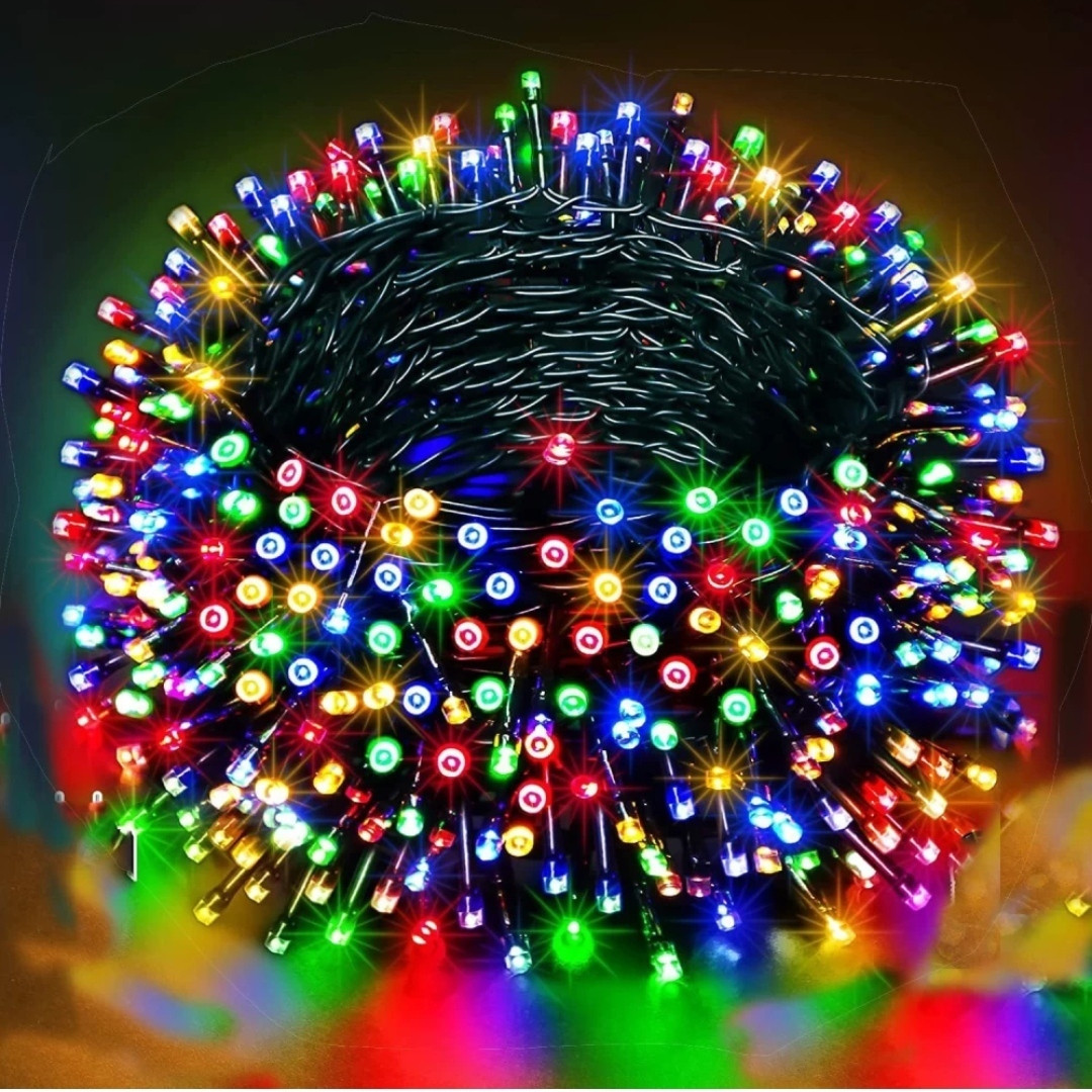 primeled 115 LEDs 25 m Multicolor Color Changing, Flickering, Steady String Rice Lights image 1