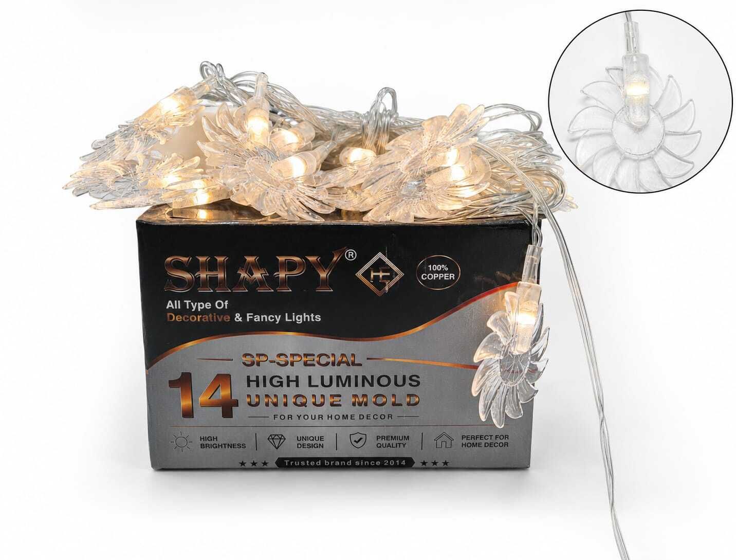 shapy 14 LEDs 5 m Transparent Flickering Diya Rice Lights-picture-44