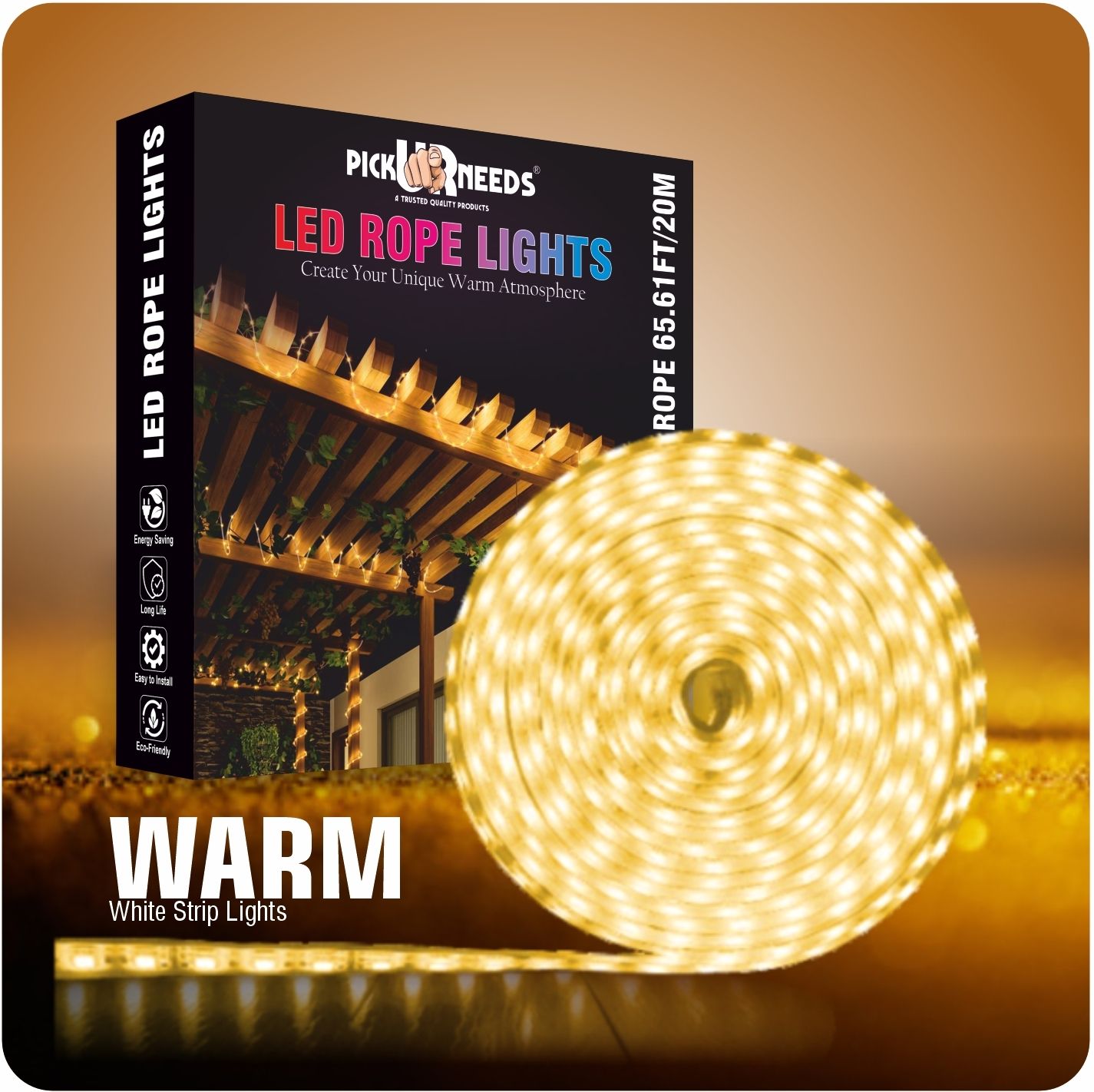 2400 LEDs 20 m Beige Steady Strip Rice Lights-image-44