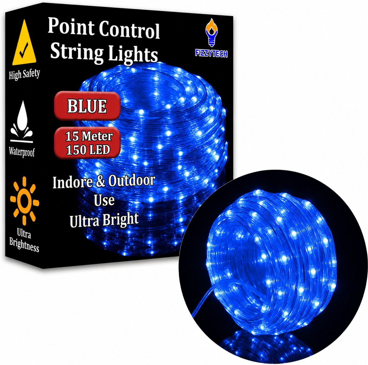 100 LEDs 15 m Blue Color Changing String Rice Lights-image-14