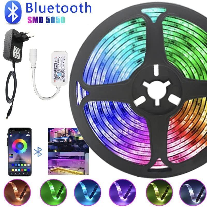 300 LEDs 5 m Multicolor Steady Strip Rice Lights-image-43