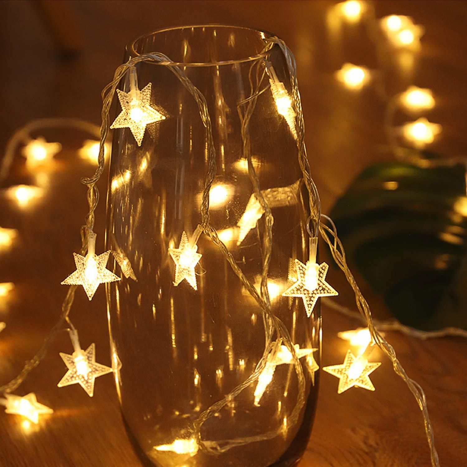 20 LEDs 4.01 m Yellow Steady Star Rice Lights-image-28