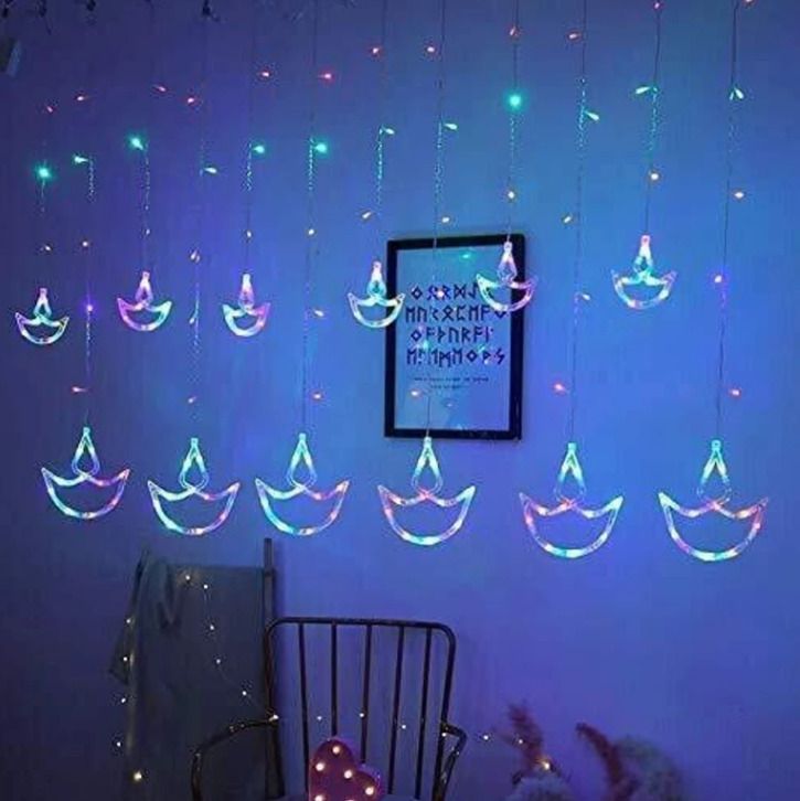 10 LEDs 2.5 m Multicolor Color Changing Diya Rice Lights-image-1