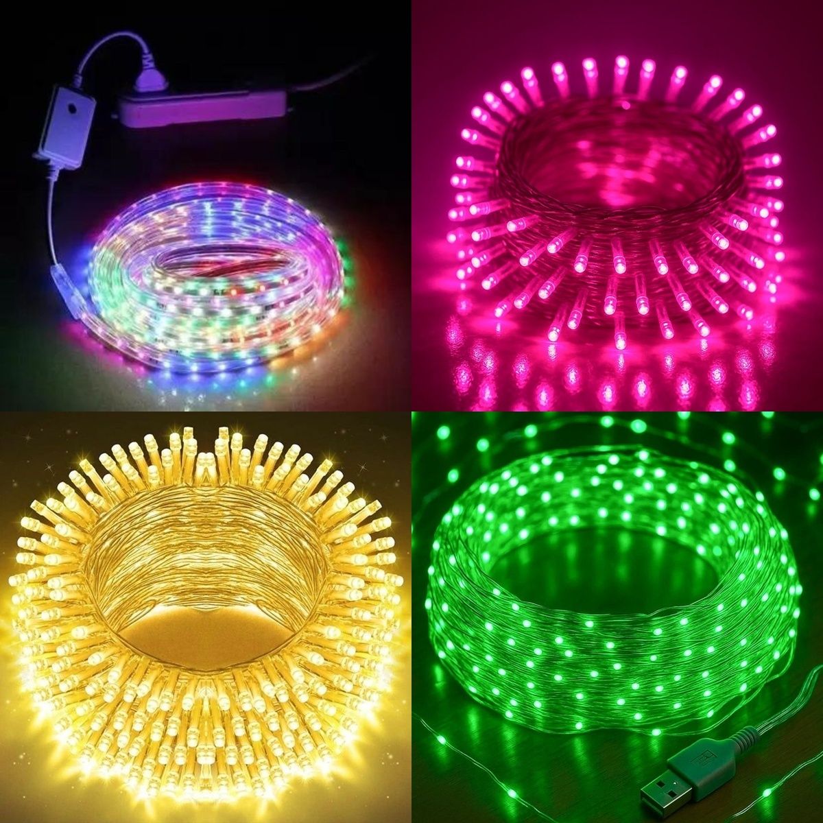 nkxik 35 LEDs 10 m Multicolor Steady Strip Rice Lights-picture-30