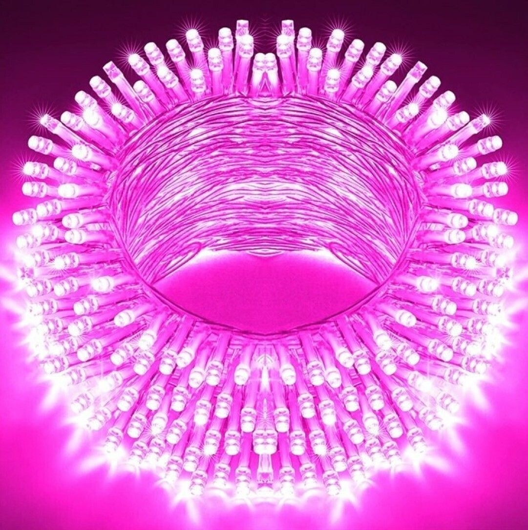 illuminator 40 LEDs 12 m Pink Steady Bulb Rice Lights-picture-1