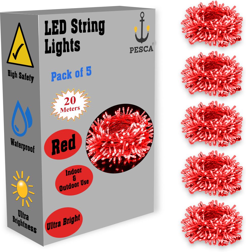 60 LEDs 19.99 m Red Steady String Rice Lights-image-48