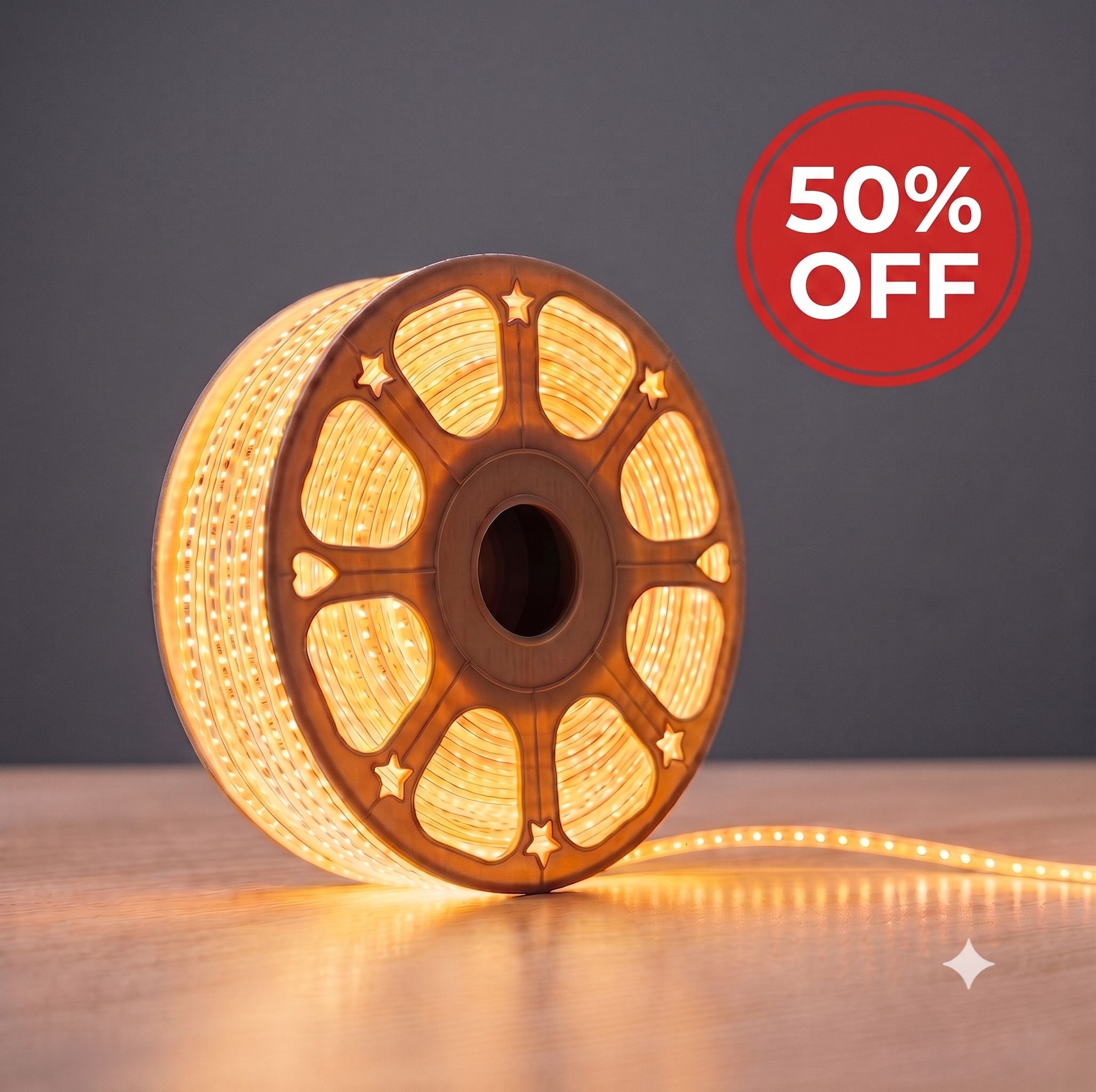 aurix 360 LEDs 5 m Yellow Steady Strip Rice Lights-picture-10